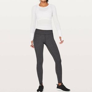 Lululemon Speed Up Tight 28" Power in Black Heathered Leggings